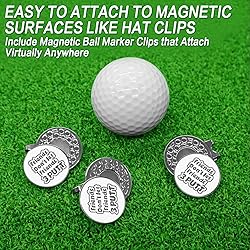 FINGER TEN Golf Ball Markers 3 Pcs with 3 Pack Hat