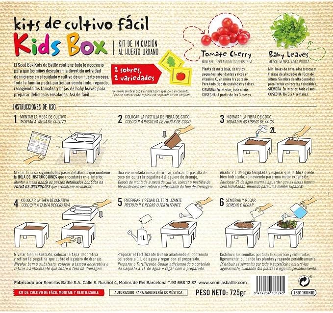 Kit de autocultivo para niños Seed Box Batlle: Amazon.es: Jardín