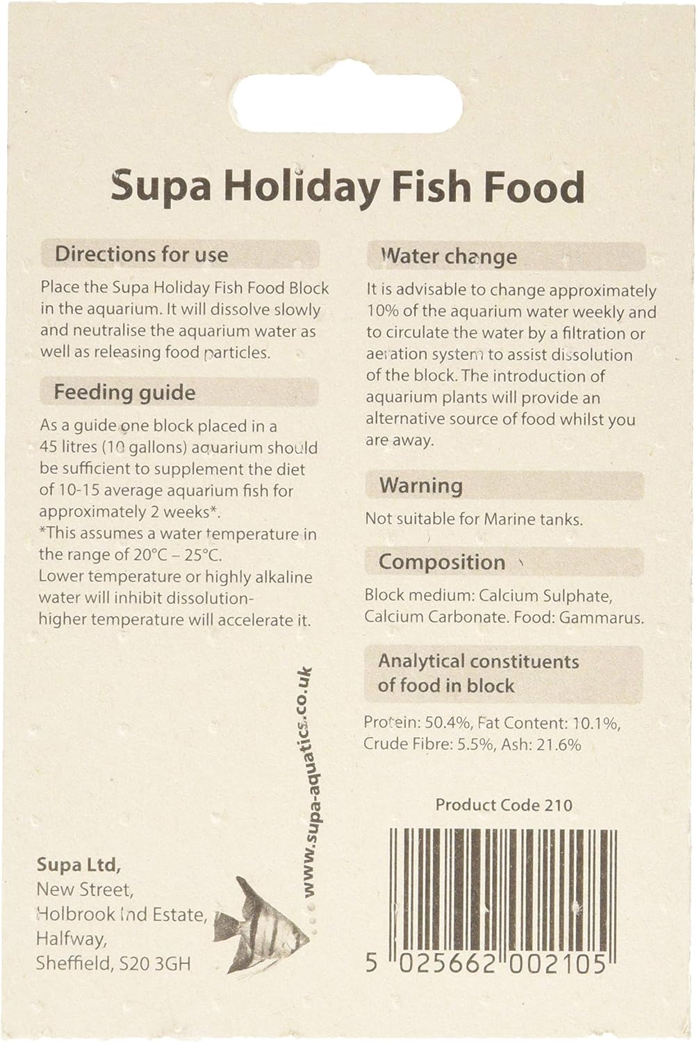 Supa Aquarium Holiday Fish Food, 14 Days, Pack of 6, Easy To Use - Image 3