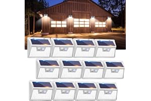 Peasur Solar Lights Outdoor Waterproof [12 Packs/140 LEDs], 3 Lighting Modes Solar Motion Sensor Light Outdoor, Ultra Bright Security Lights Outdoor Solar Lights for Outside Fence Patio Deck[White]