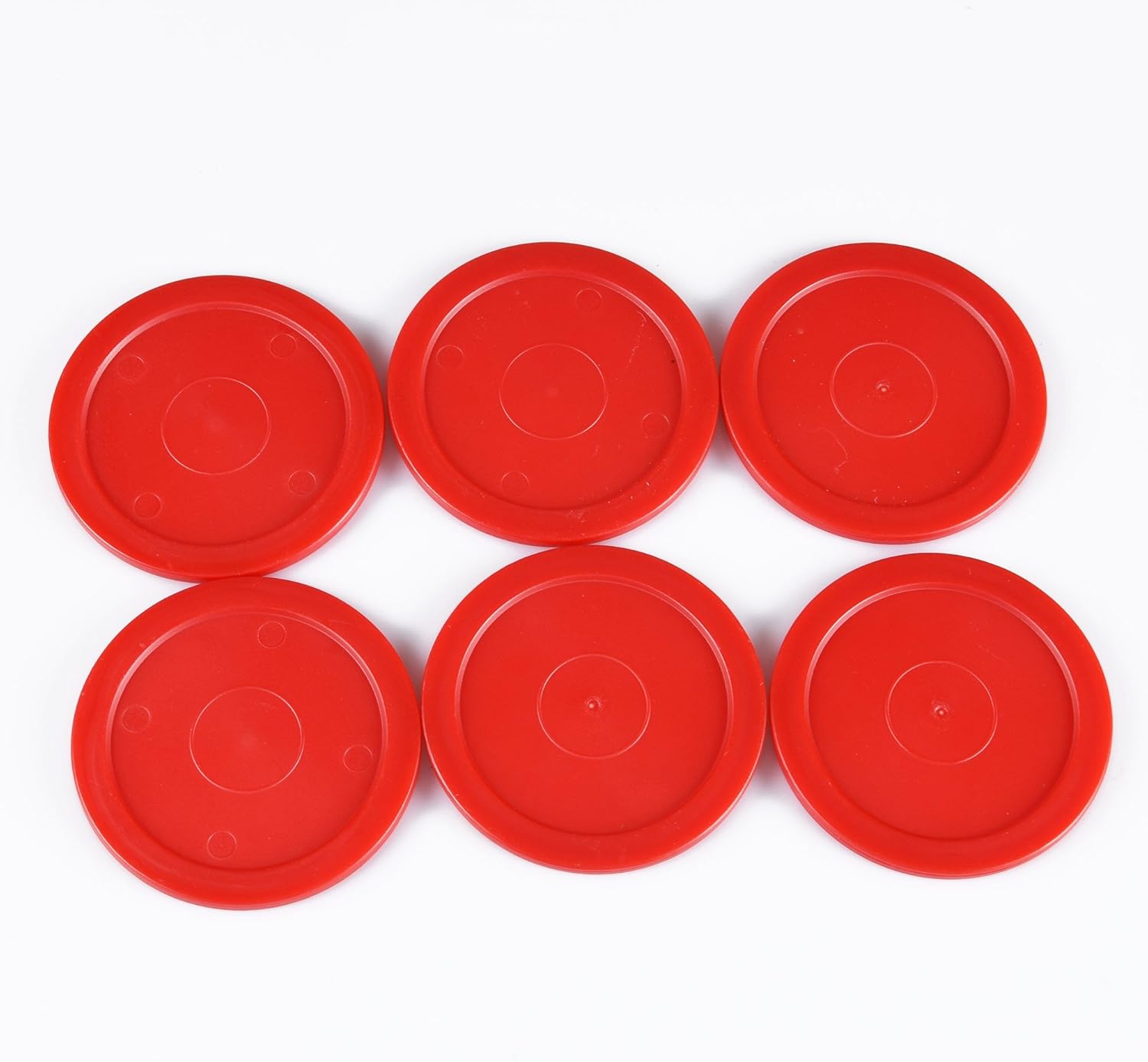 Air Hockey Red Replacement Pucks & Slider Pusher Goalies for Game Tables, Equipment, Accessories (2 Striker, 6 Puck Pack) (Normal) : Sports & Outdoors