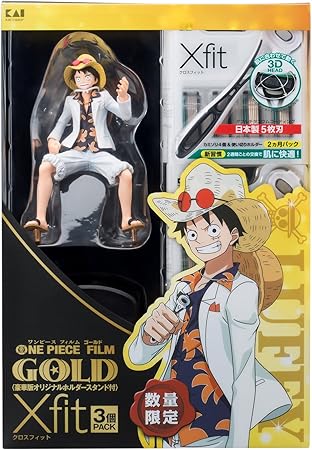 Amazon Co Jp Xfit クロスフィット 5枚刃カミソリ ワンピース企画 第2弾 3コパック オリジナルホルダースタンド ルフィ ビューティー