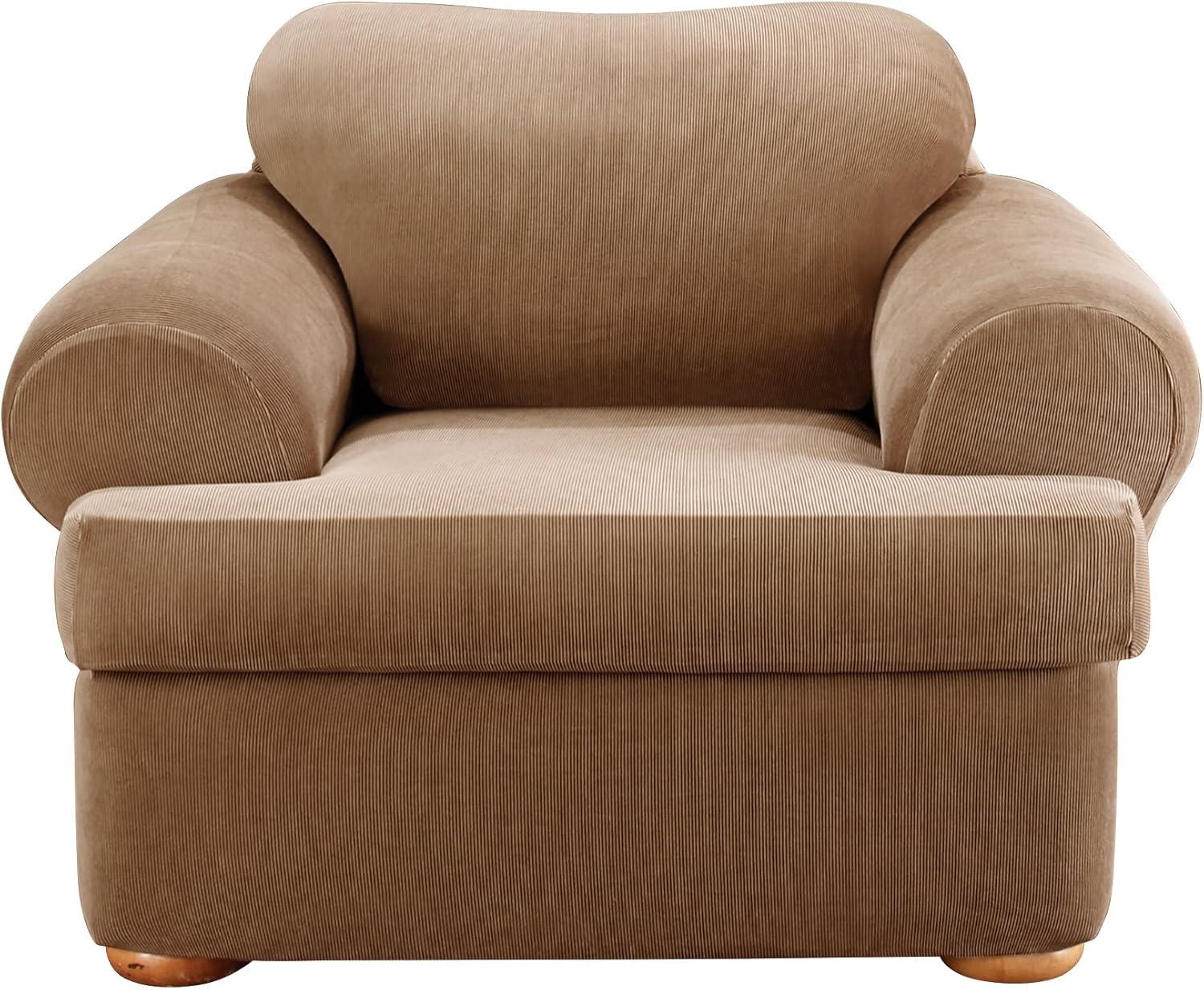 Best Sure Fit Dining Chair Cover Brown Suede