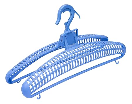 UPP Trockner-Bügel ausziehbar & windsicher 2 STÜCK/Trockenbügel / Kleiderbügel/Pulloverbügel / Reisebügel/Softbügel / Sicherh