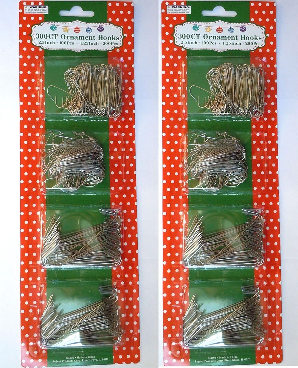 Ornament Hooks - Regent 600 Count Holiday Ornament Hooks; Silver