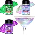 Edible Glitter - 3 Colors Luster Dust Edible, Food Grade Iridescent Glitter for Drinks, Christmas Shimmering Glitter for Cake Decorations, Cocktails, Fondant, Party, Jello - 5g