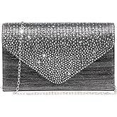 Dasein Ladies Frosted Satin Evening Clutch Purse Bag Crossbody Handbags Party Prom Wedding Envelope