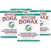 20 Mule Team All Natural Borax Detergent Booster & Multi-Purpose Household Cleaner, 65 Ounce, 4 Count