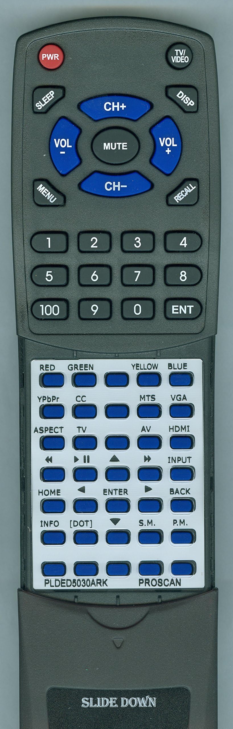 Replacement Remote for Proscan PLDED4243A-UHD, PLDED5030A-RK, PLED4242U-HD-RK