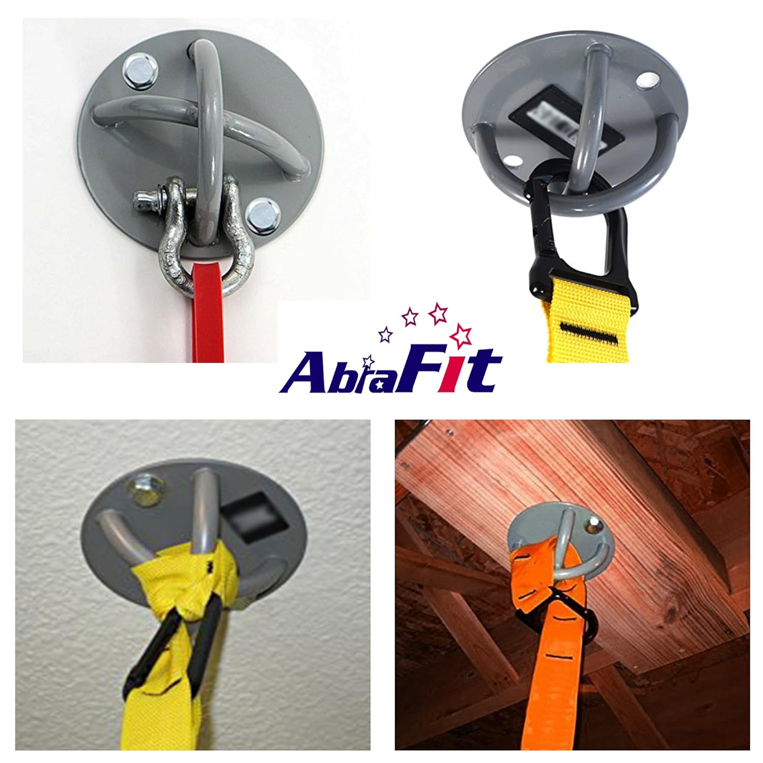 Amazon.com : AbraFit Wall/ Ceiling Mount for Suspension Straps Crossfit Olympic Rings, Body Weight Strength Training Systems, Yoga Swings Hammocks, ...