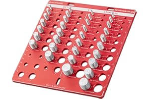 FLYXIREGG Square 34 Specifications Thread Checker, Nut and Bolt Thread Checker, High Quality Bolt Size and Thread Gauge, Bolt and Nut Identifier Gauge, Suitable for Nut and Bolt Specification Inspection-Red