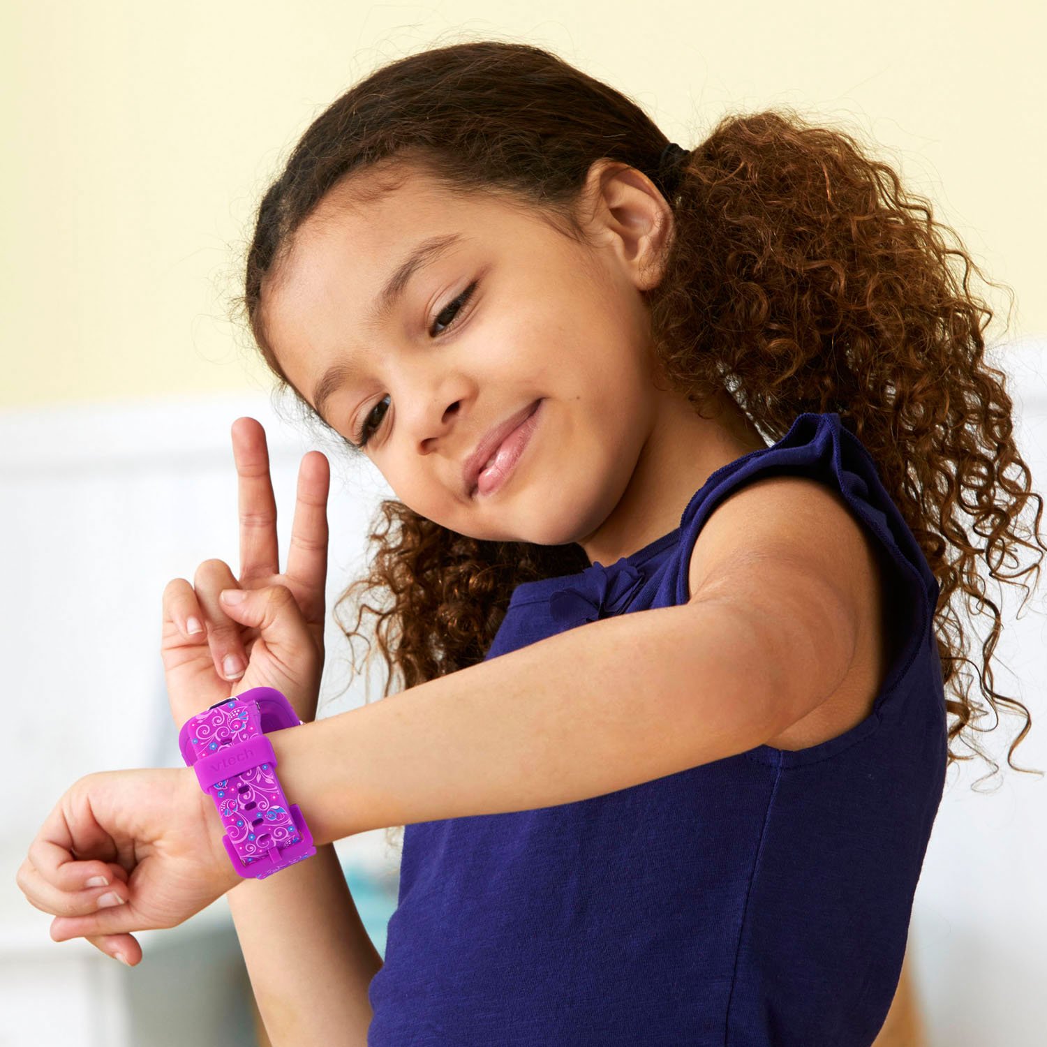 vtech kidizoom smartwatch dx2 special edition floral birds with bonus vivid violet wristband
