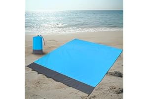 Extra Large Beach Blanket Waterproof Sandproof, Picnic Mat Blanket with Pockets Bag for Outdoor Camping Pool, Beach Essential