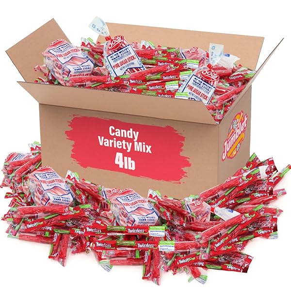 CANDY MIX, 4LB PACK OF BULK CANDY INDIVIDUALLY WRAPPED, IDEAL SWEETS FOR PINATA STUFFER, PERFECT ASSORTED CANDY FOR ENJOYING WITH FAMILY AND FRIENDS
