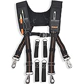 WELKINLAND Tool belt suspenders for men, Nail bag suspenders, Tool bag construction suspenders carpenter