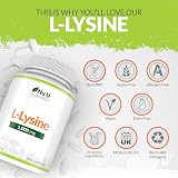 Nu U Nutrition L-Lysine 1000mg 180 Tablets Vegan UK Made 6 Months view 6