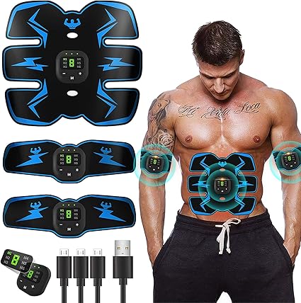 Amazon Com Abs Stimulator Abdominal Muscle Ems Abs Trainer Body Toning Fitness Usb Rechargeable Toning Belt Abs Fit Weight Muscle Toner Workout Machine For Men Women Sports Outdoors