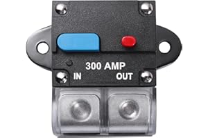BULVACK 300 Amp Circuit Breaker with Manual Reset Switch for RVs Trolling Boat Marine Truck Vehicles Stereo Audio Electronic Battery Solar System, 12V-48VDC Waterproof