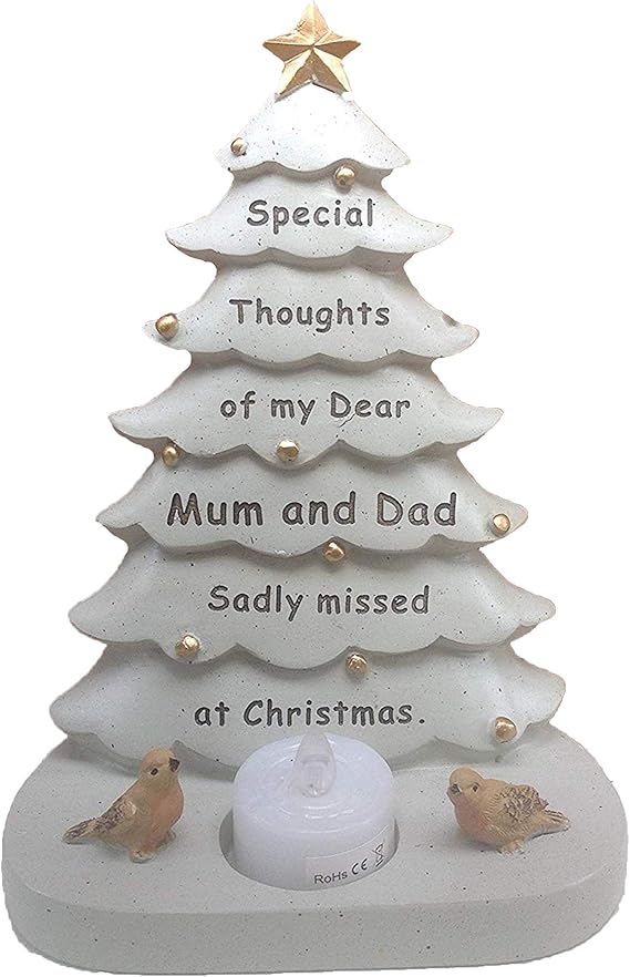 Christmas Tree Grave Memorial Ornament For Mum & Dad T Light Amazon.co
