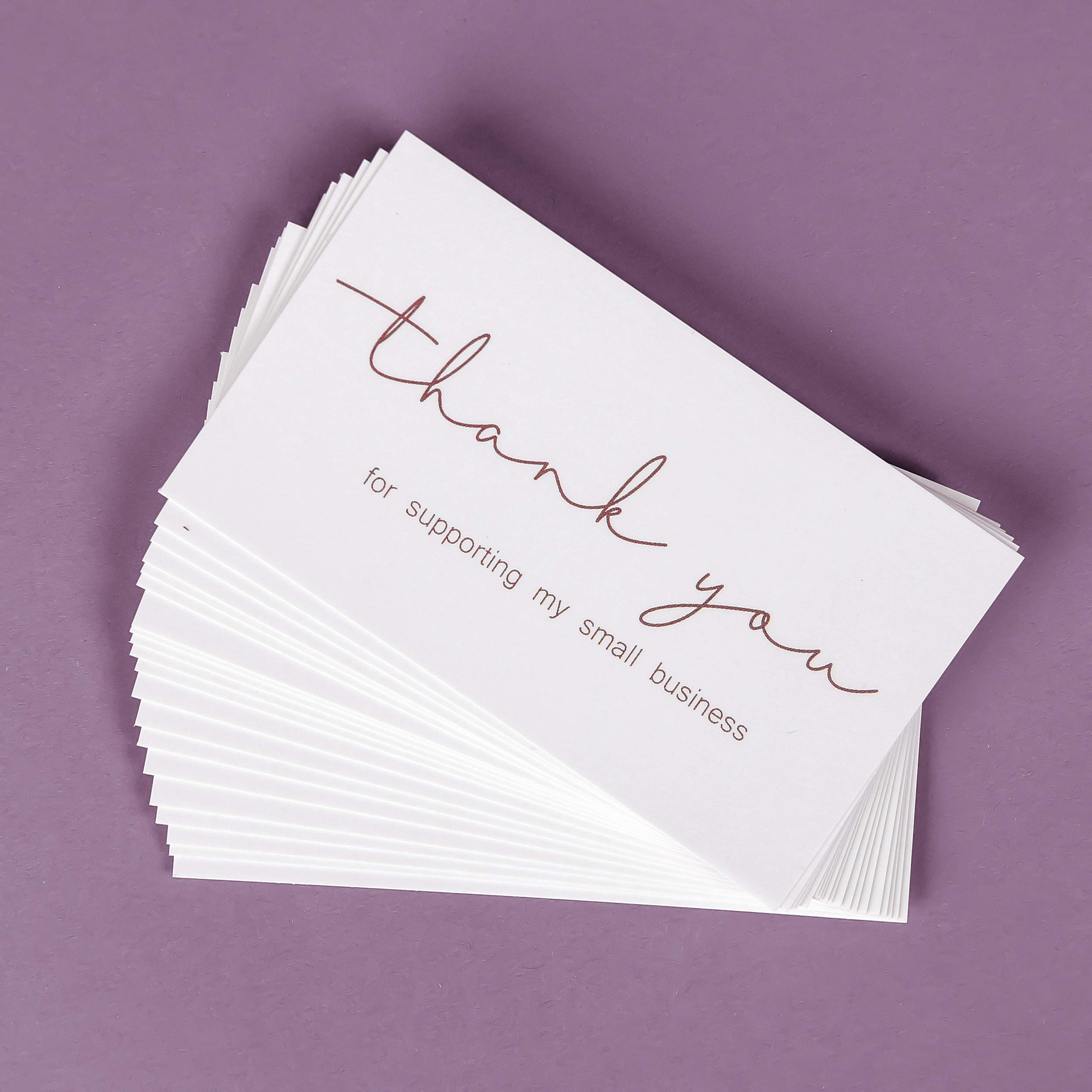 Photo 1 of CLEVER SIGNS 200 Thank You For Supporting My Small Business Cards, Elegant and Professional Design, 2" x 3.5", Recommended for Online Retailers, Small Business Owners and Local Stores