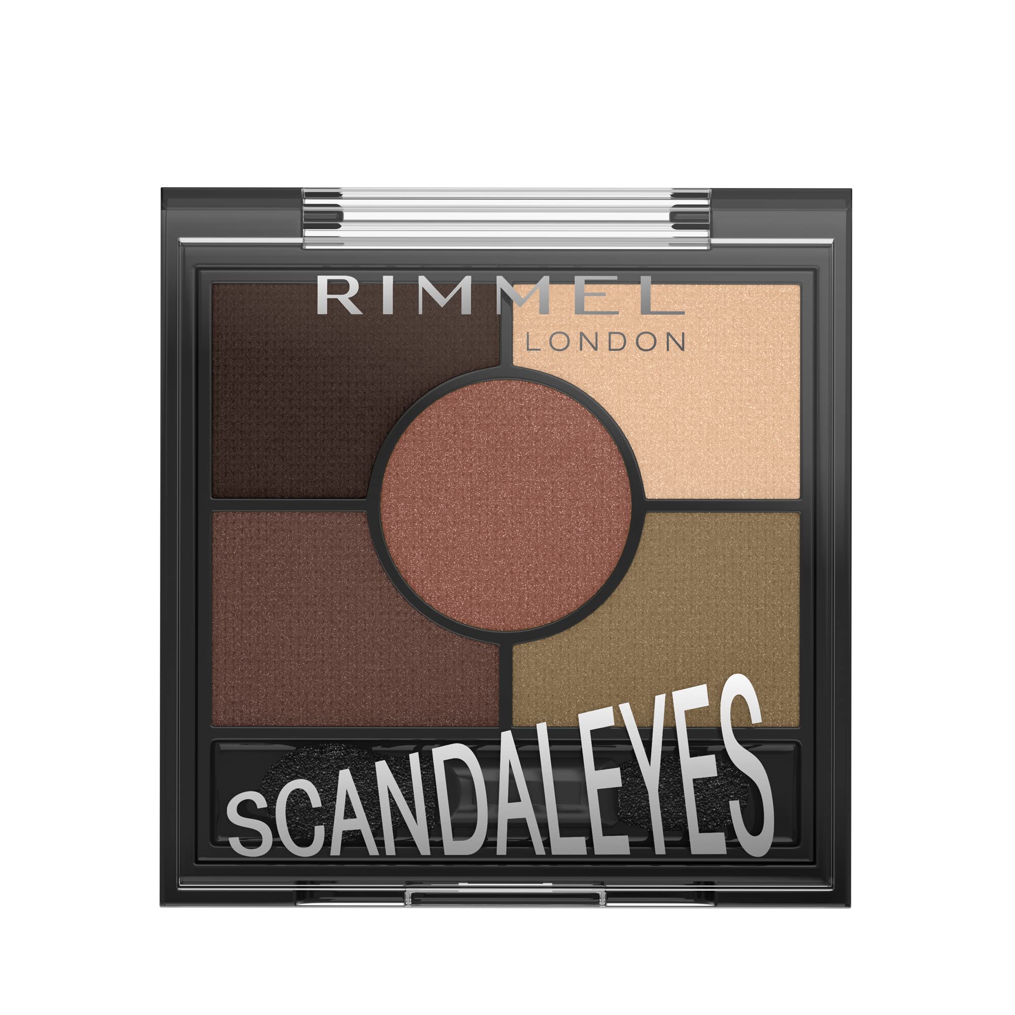 Rimmel London Scandaleyes 5 Pan Eyeshadow Palette Brixton Brown, Cream