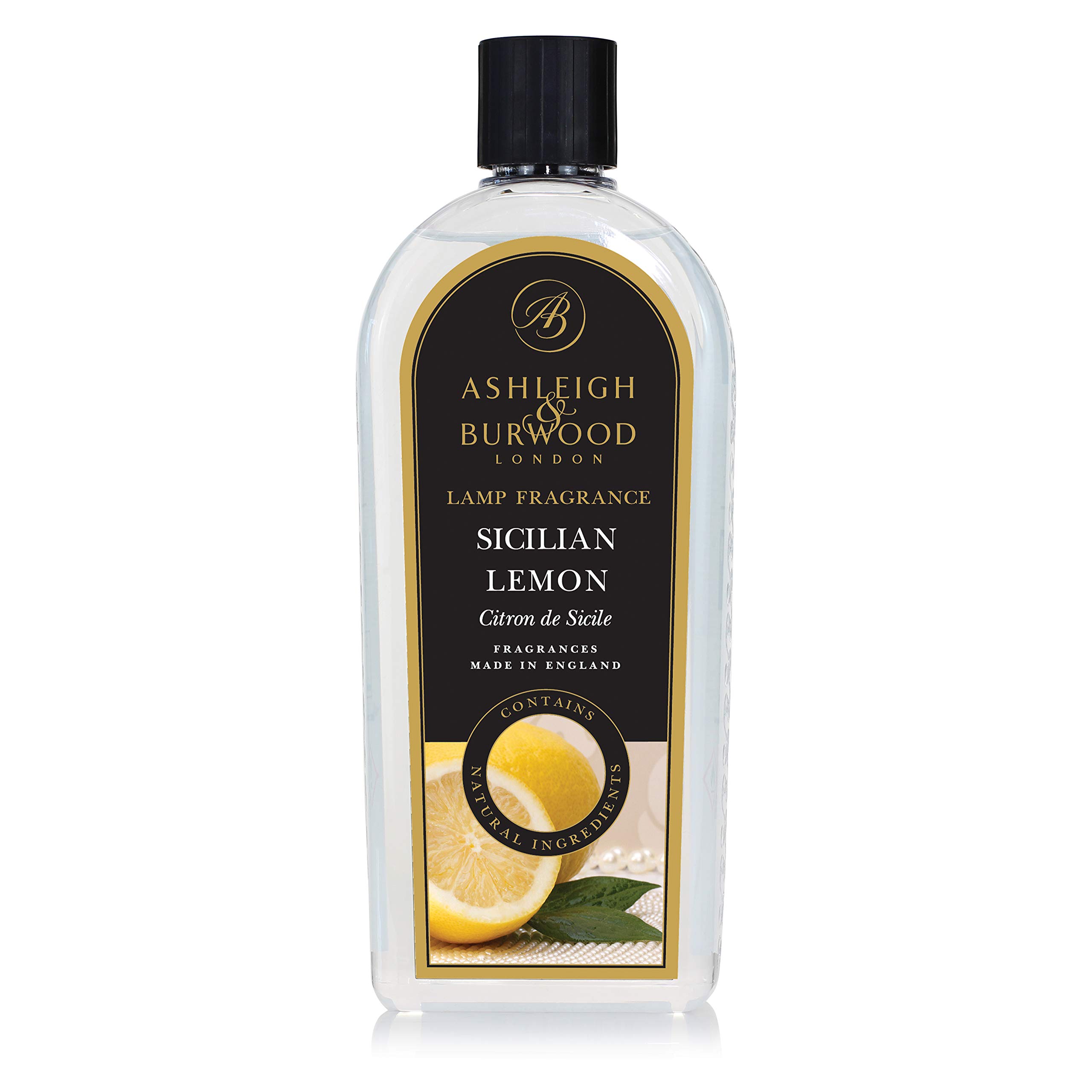 Ashleigh & Burwood - Sicilian Lemon Lamp Fragrance 500 mL - UK-Made, Actively Purifies Air, Promotes Wellbeing, Fruity Scent, 20 Hours Burning Time โ image 1