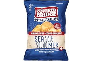 Covered Bridge Sea Salt Crinkle Cut Chips, 170g