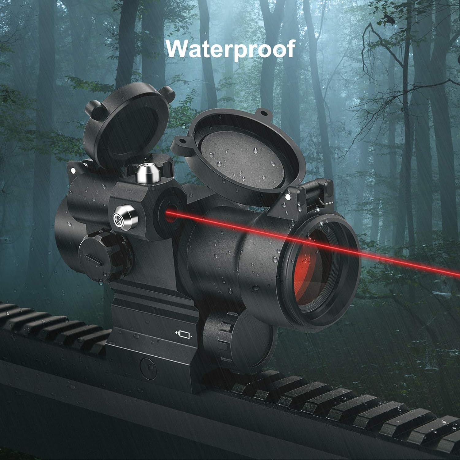MidTen 1x29mm Red Dot Sight Scope with Red Laser Waterproof Reflex Sight for 20mm Picatinny Rail : Sports & Outdoors
