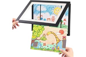 Manlyee Kids Art Frames 8.5x11in - Front Opening Magnetic Door Kids Artwork Frames - Artwork Display Storage Frame for Wall -