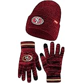 Ultra Game Youth NFL Official Super Soft Marl Knit Winter Beanie Knit Hat with Extra Warm Touch Screen Gloves