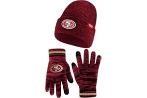 Ultra Game Youth NFL Official Super Soft Marl Knit Winter Beanie Knit Hat with Extra Warm Touch Screen Gloves