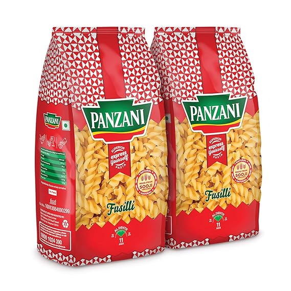 PANZANI Express Fusilli Pasta, 2 x 400 g (Pack of 2)