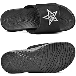 KuaiLu Mens Slides Soft Cushion Sport Sandals with