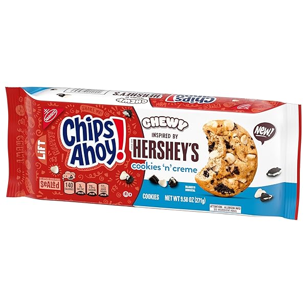 CHIPS AHOY! CHEWY HERSHEY’S COOKIES ‘N’ CREME BAR-INSPIRED COOKIES, 9.58 OZ