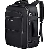 Vancropak Carry On Backpack, 40L Expandable Extra Large Travel Backpack, Flight Approved Water Resistant Luggage Suitcase Daypack, Lightweight College Business Weekender Bag for Men & Women, Black