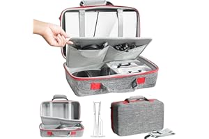 ASNOMY Carrying Case Compatible with PS5 Slim, PS5 Slim Travel Case Hard Shell Carry Bag, Organizer Protective Cases for Playstation 5 Slim Console,Dual Controller