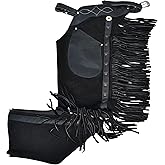 Custom Split Leather Shotgun Chaps, Personalized Fit Handmade Western Riding Gear