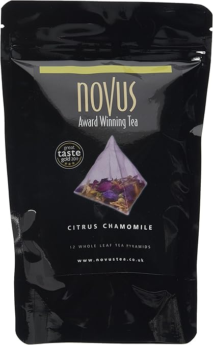 Novus Citrus Chamomile Tea Pyramids x 12 (Pack of 3, Total 36 Pyramids ...