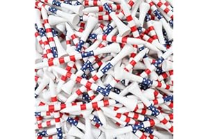 FINGER TEN Golf Tees Wood 3 1/4 2 3/4 Inch Wooden Bamboo 50/120 Count, Durable Biodegradable Colored Bulk Tee 70mm 83mm