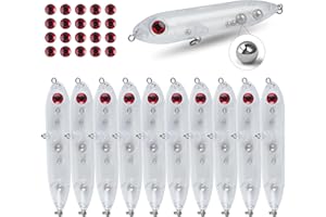 AGOOL Demon Dragon Catfish Floats Catfishing Rattling Line Float Lure for Catfishing Spook Rattle/Float Peg Floats for Santee Rig Catfish Rig Fishing 10/20 Pack Clear Unpainted Blank