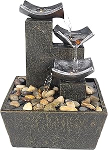 Warm Garden Relaxation Fountain Indoor Fountain Metal Like Fountains Fountain for Interior Decoration Tabletop Fountains
