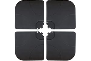 COBANA 4-Piece Cantilever Offset Patio Umbrella Base, Easy Filling Umbrella Stand Weights, Water/Sand Filled, Max 176lbs/72.4L