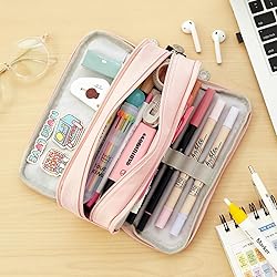 CICIMELON Large Capacity Pencil Case 3 Compartment