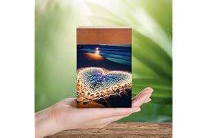 DGDCDV Small Urns for Ashes Keepsake, Wooden Small Cremation Urns for Male or Female Child, Pets Cat Dog, Mini Cremation Urn for Sharing Ashes,Hold 25 Cubic Inches Remains