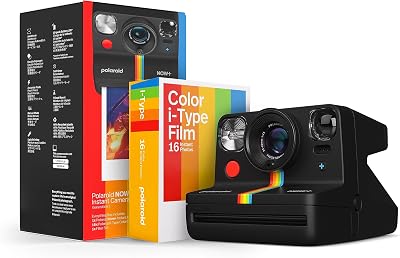 Polaroid Now+ Generation 2 Camera Bundle Black with Film 16 Photos