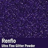 Renfio Ultra Fine Glitter Powder Violet 50g Resin Craft Flakes view 2