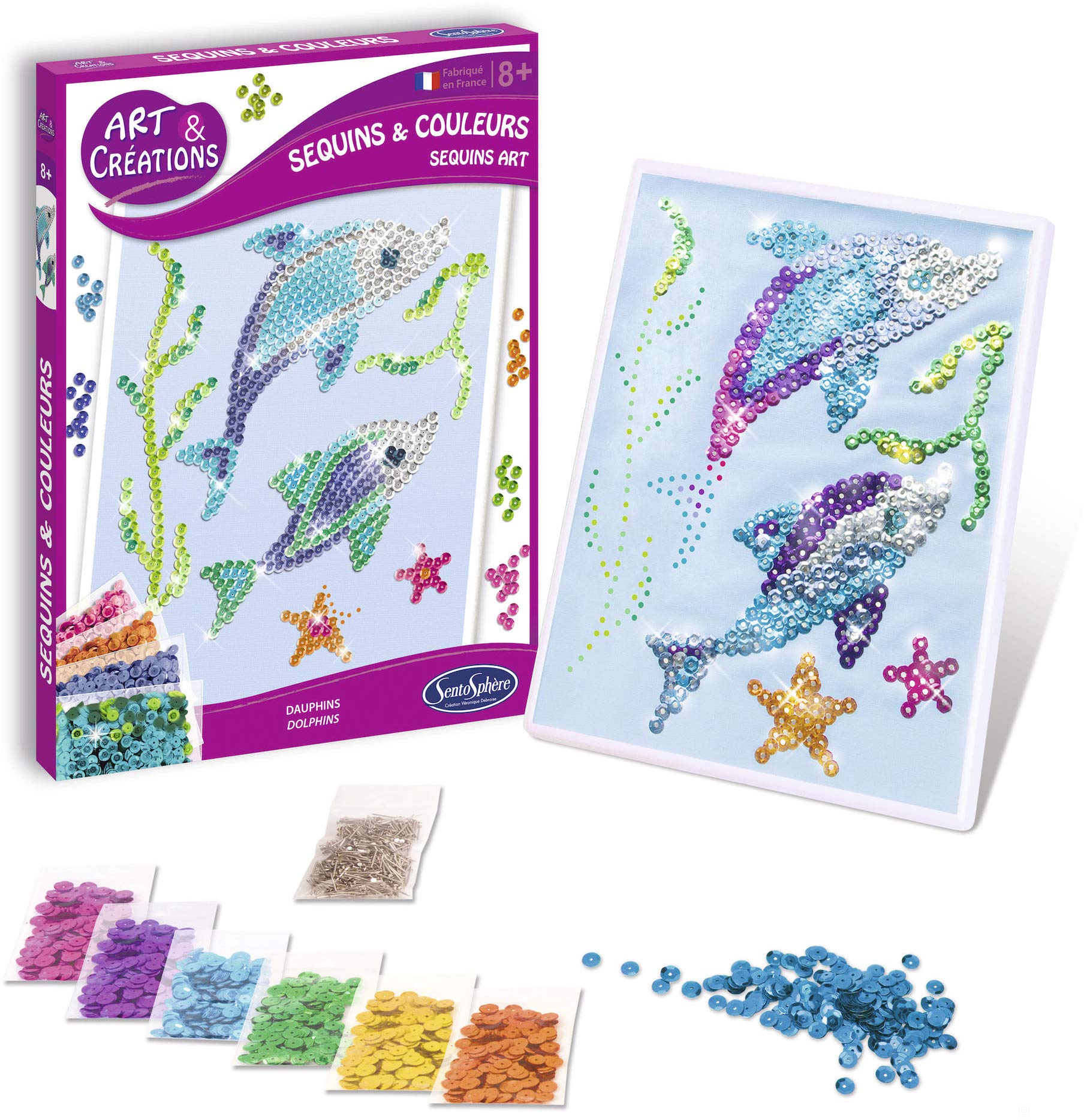 Sentosphère 3902011 "Mosaic Picture Dolphin Craft Set