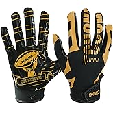 KKVIMUSE Youth Football Gloves, Sticky Kids Football Receiver Gloves, Flag Football Gloves Gifts for Boys Girls