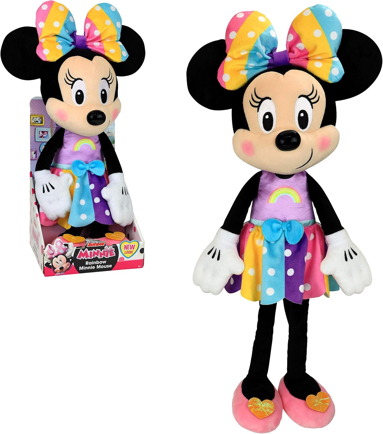 rainbow minnie mouse plush