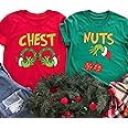 Chest Nuts Shirts, Christmas Couple T-Shirt, Christmas Matching Shirt, Chest Nuts Matching Funny Christmas Shirt, Couple Matching Shirt, Christmas Gift (ADULT M, RED, CHEST)